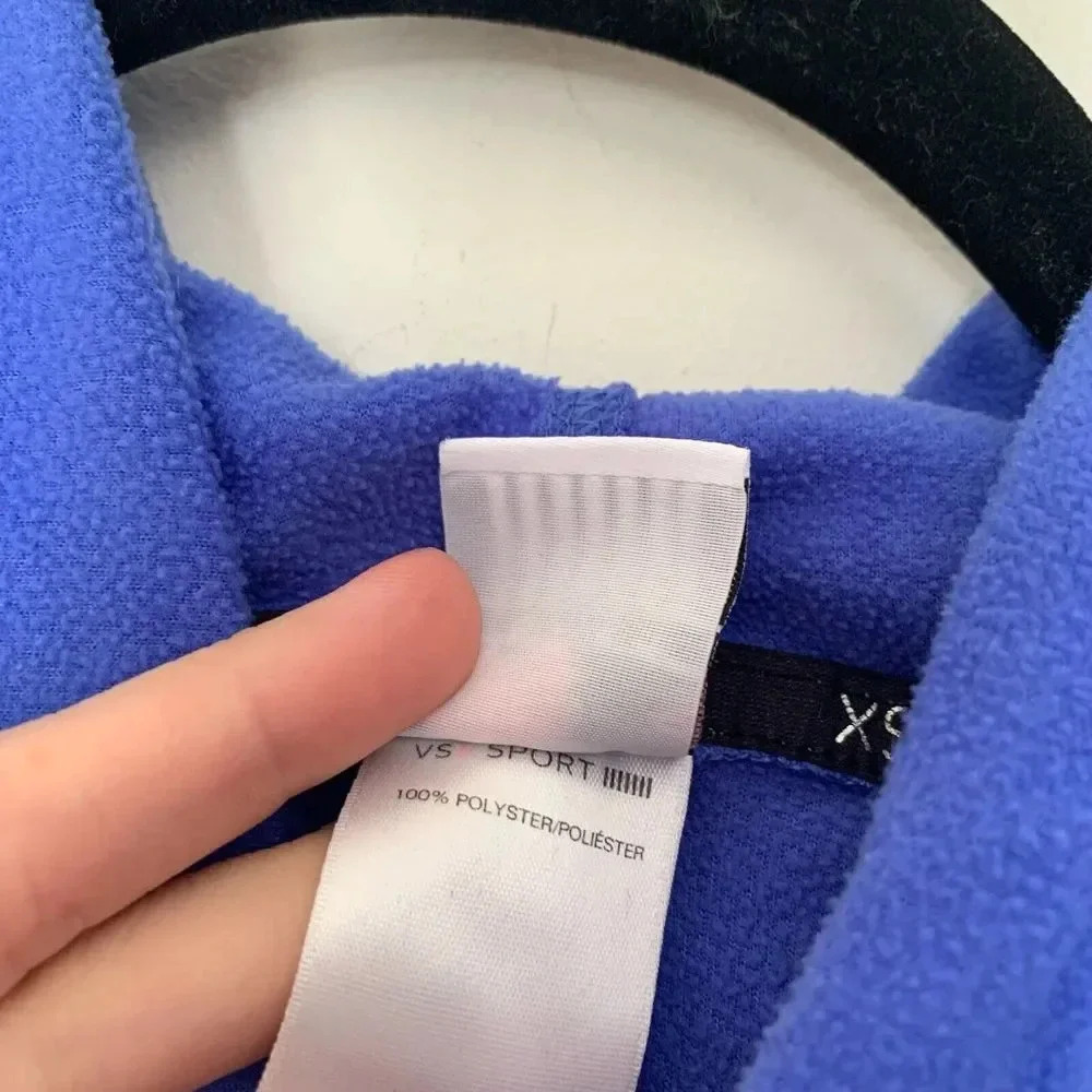 Victoria’s Secret VSX Hoodie Women’s XS Blue Fleece Pullover Long Sleeve - Picture 6 of 9